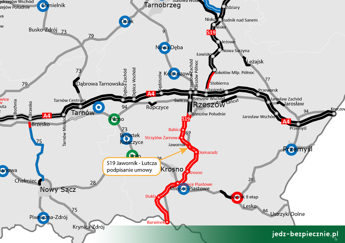 POLSKIE DROGI | Umowa na projekt i budowę S19 Jawornik - Lutcza, woj. podkarpackie